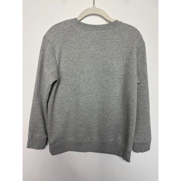 Cat & Jack Girls XL Smiley Checkerboard Sweatshirt Gray Crewneck Pullover Fleece - Picture 8 of 8